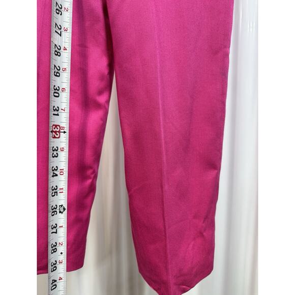 BOSS Women's Wide Leg Pants in Soft Twill Fuchsia Barbie Pink Women’s 10 P - Picture 7 of 7